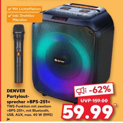 DENVER Partylautsprecher »BPS-251«