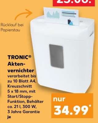 Tronic® Aktenvernichter