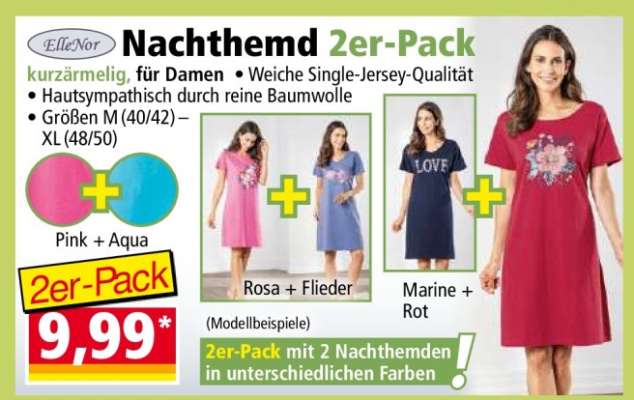 Nachthemd 2er-Pack