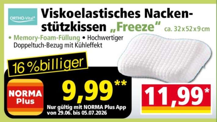 Viskoelastisches Nackenstützkissen „Freeze“