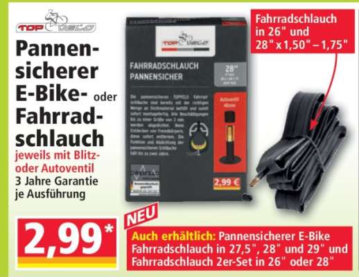 Pannensicherer E-Bike- oder Fahrradschlauch