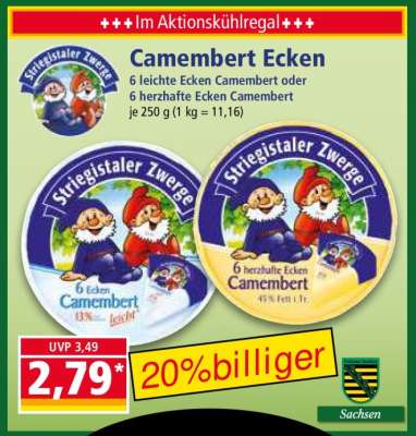 Camembert Ecken