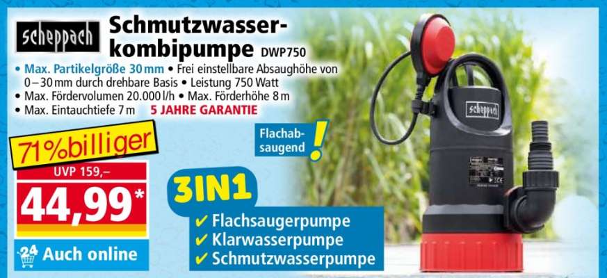 Schmutzwasser-kombipumpe DWP750