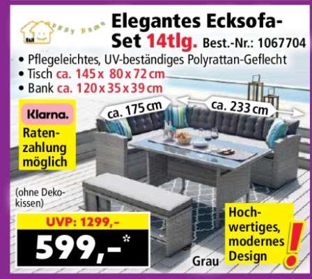 Elegantes Ecksofa-Set 14tlg.