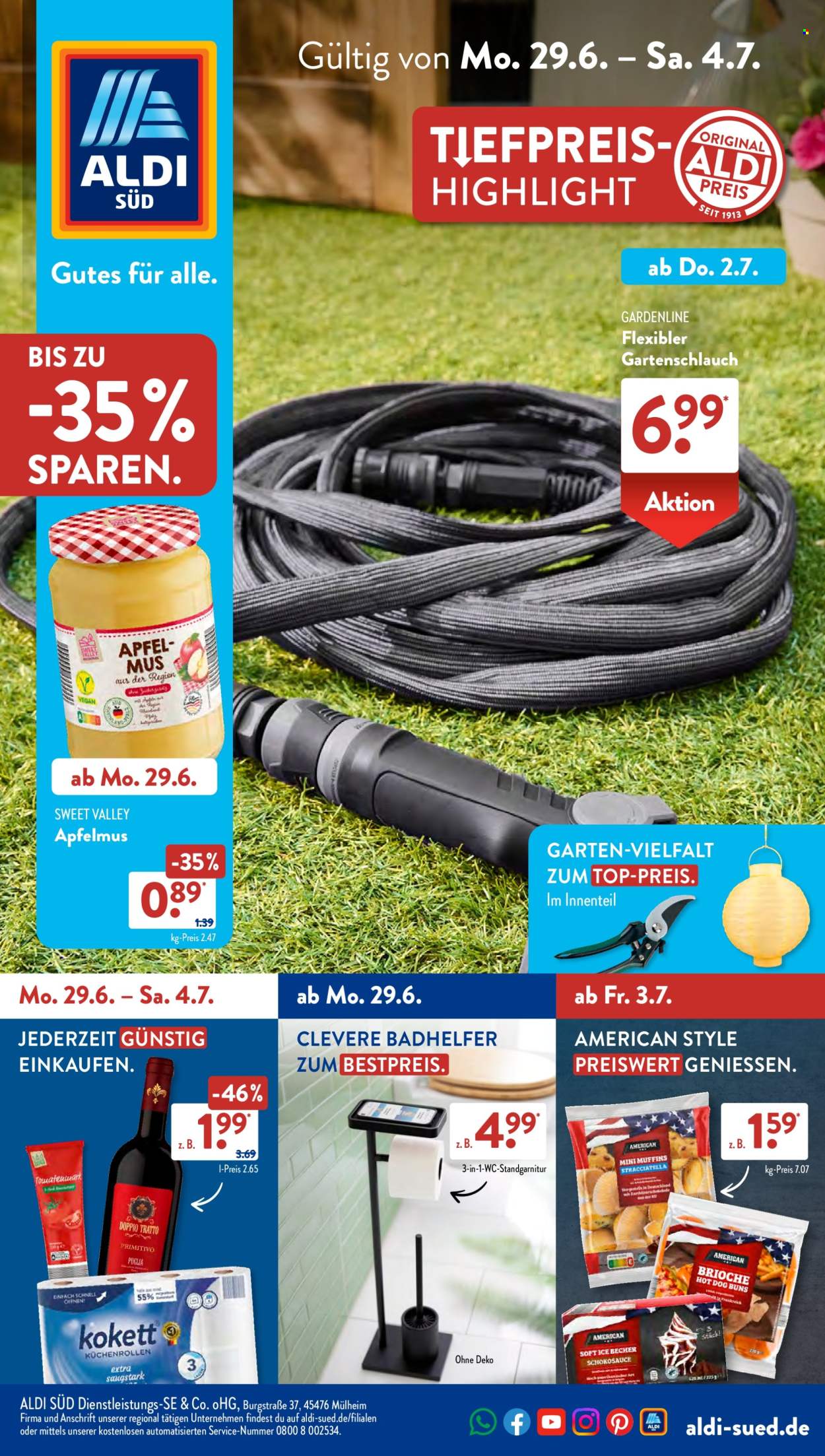 ALDI SÜD Prospekte  - 29.06.2026 - 4.07.2026. Seite 1