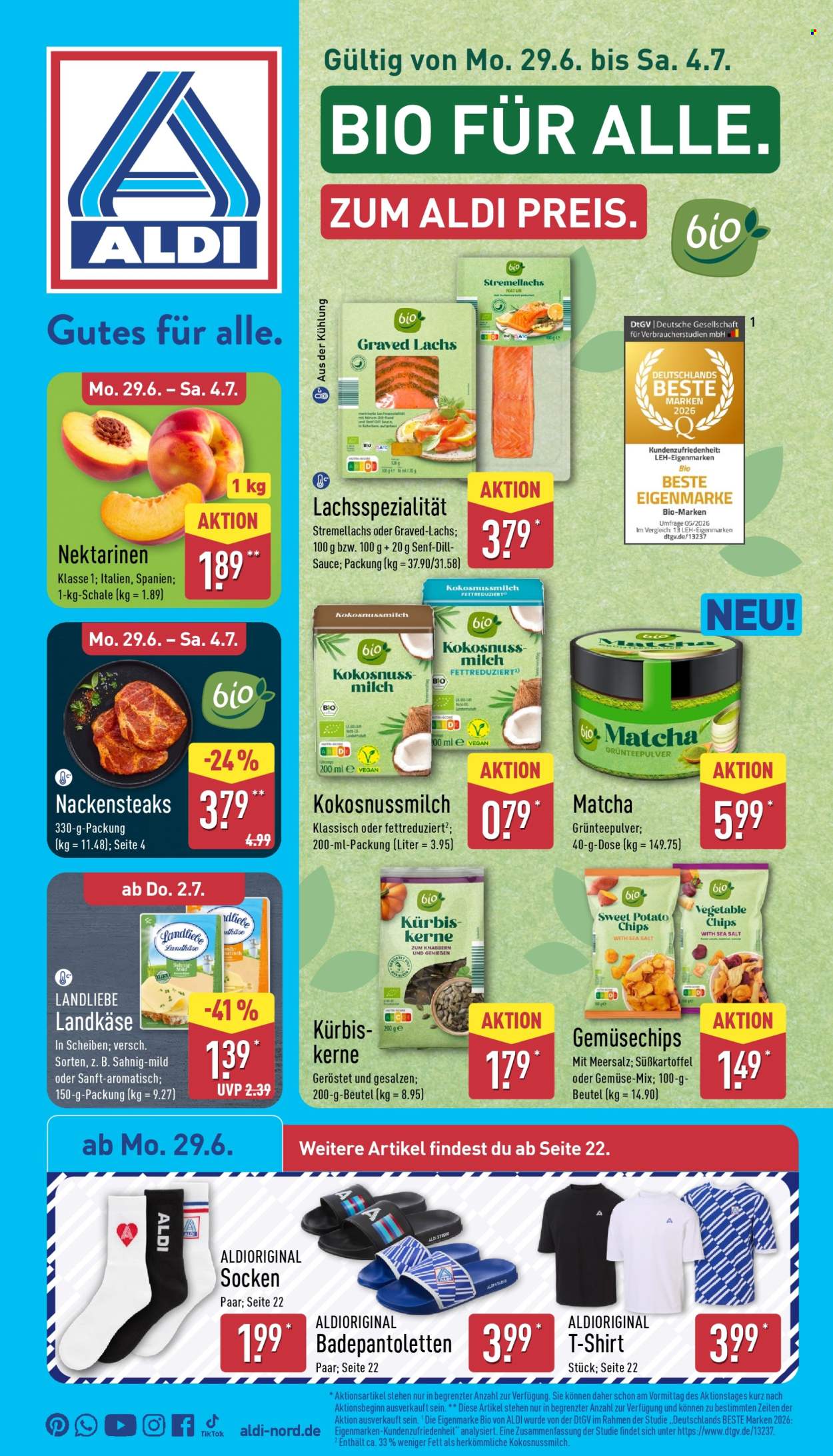 ALDI Nord Prospekte  - 29.06.2026 - 4.07.2026. Seite 1