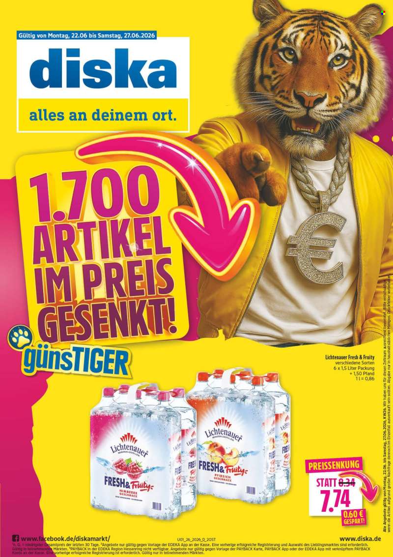 Prospekte Diska - 22.06.2026 - 27.06.2026.