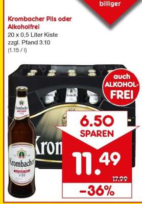 Krombacher Pils oder alkoholfrei