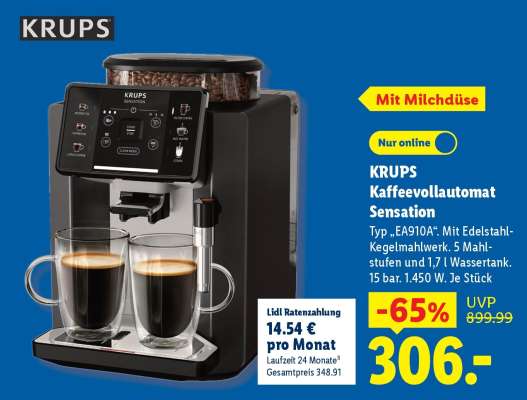 KRUPS Kaffeevollautomat Sensation