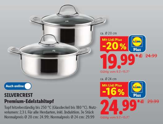SILVERCREST Premium-Edelstahltopf