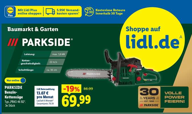 PARKSIDE Benzin-Kettensäge