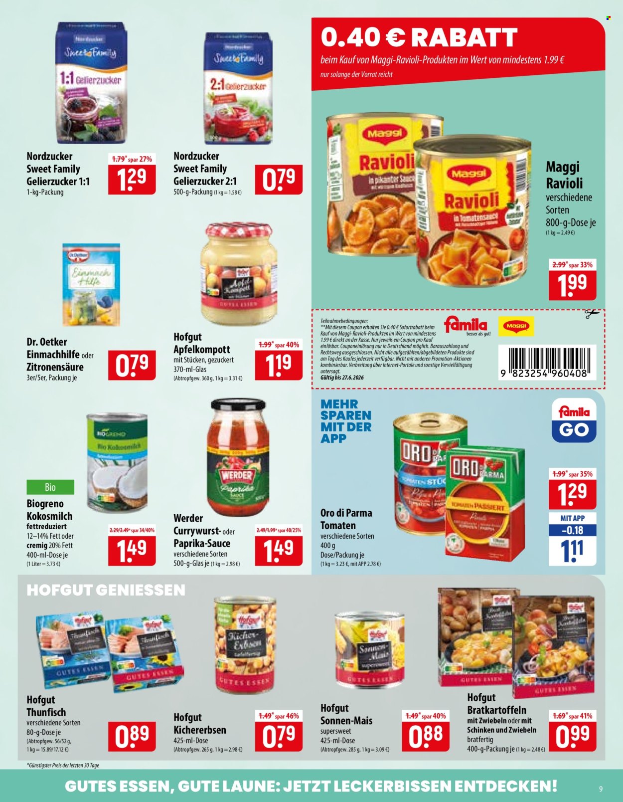 famila Prospekte  - 22.06.2026 - 27.06.2026. Seite 9