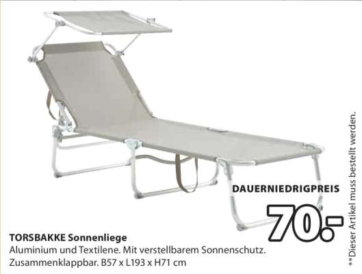 TORSBAKKE Sonnenliege