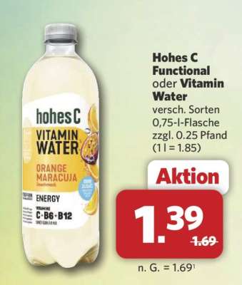 Hohes C Functional oder Vitamin Water