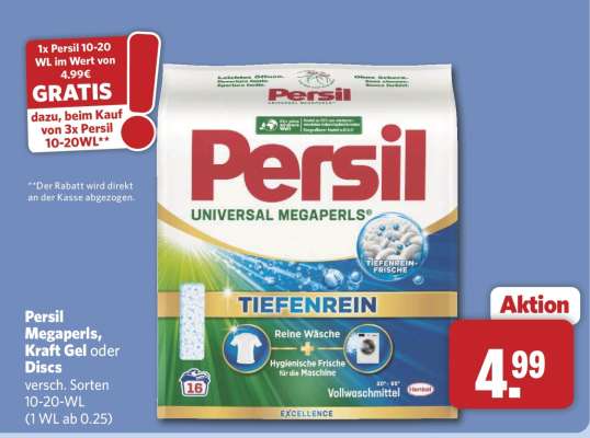 Persil Megaperls, Kraft Gel oder Discs