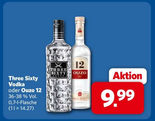 Three Sixty Vodka oder Ouzo 12