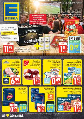 Prospekte Edeka - 22.06.2026 - 27.06.2026.