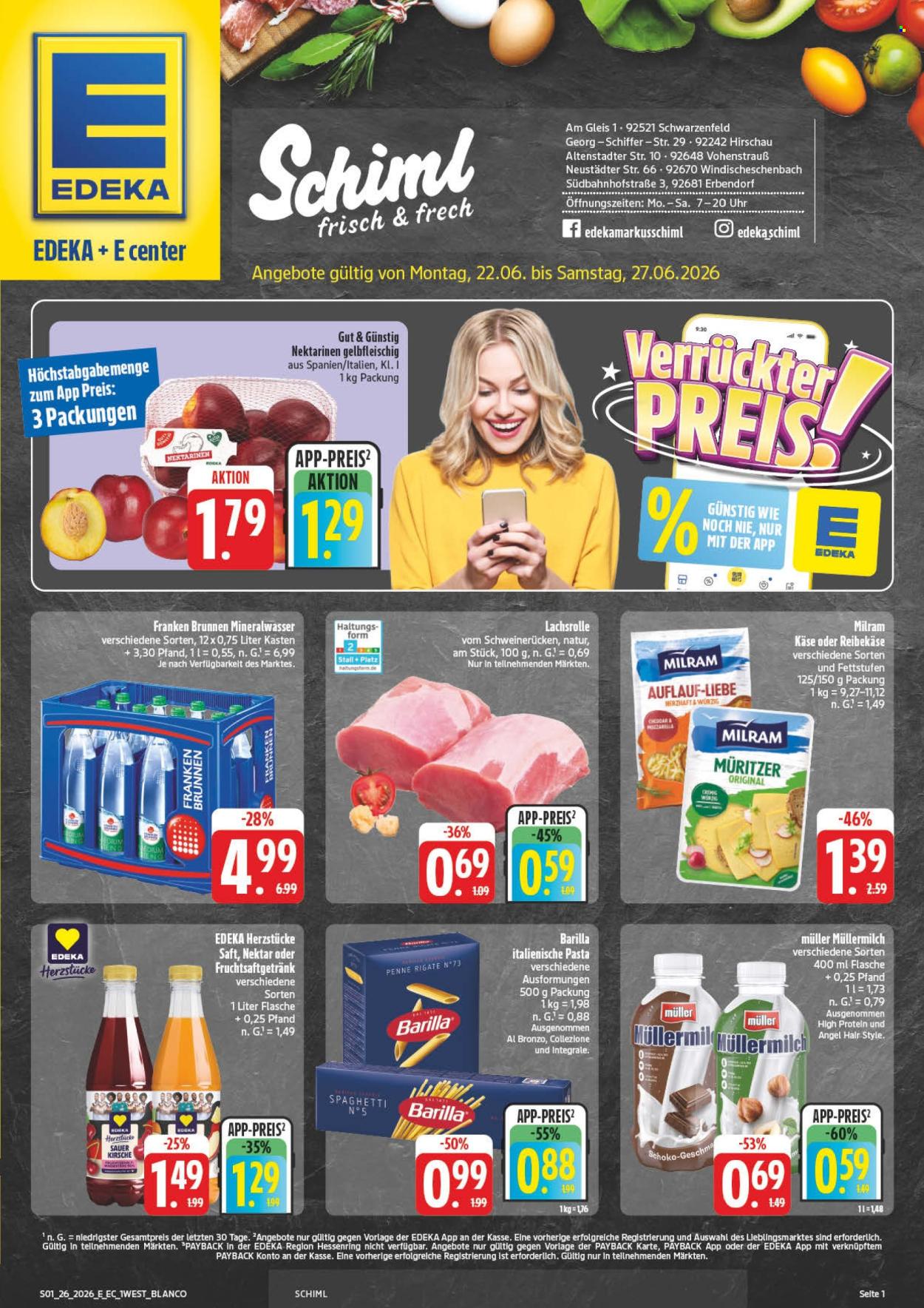 Edeka Prospekte  - 22.06.2026 - 27.06.2026. Seite 1