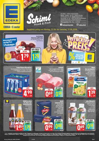 Prospekte Edeka - 22.06.2026 - 27.06.2026.