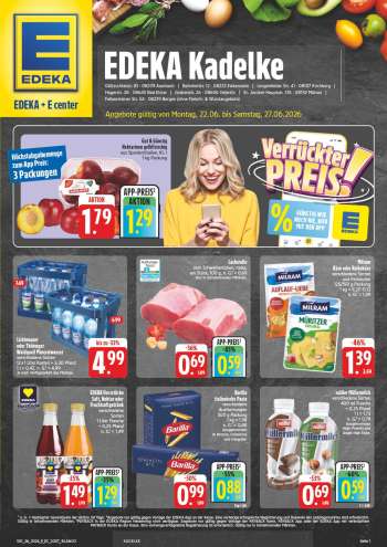 Prospekte Edeka - 22.06.2026 - 27.06.2026.