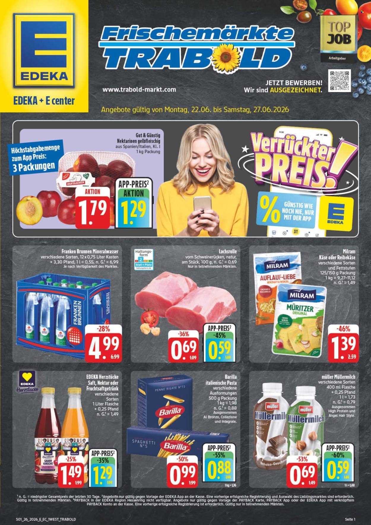 Edeka Prospekte  - 22.06.2026 - 27.06.2026. Seite 1