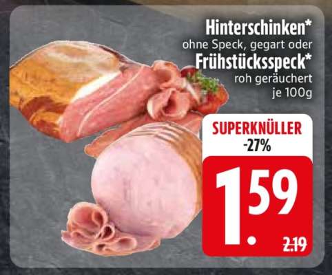 Hinterschinken oder Frühstücksspeck
