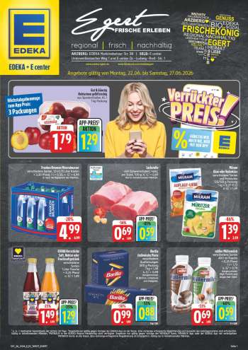 Prospekte E center - 22.06.2026 - 27.06.2026.