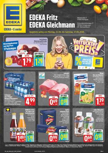 Prospekte Edeka - 22.06.2026 - 27.06.2026.