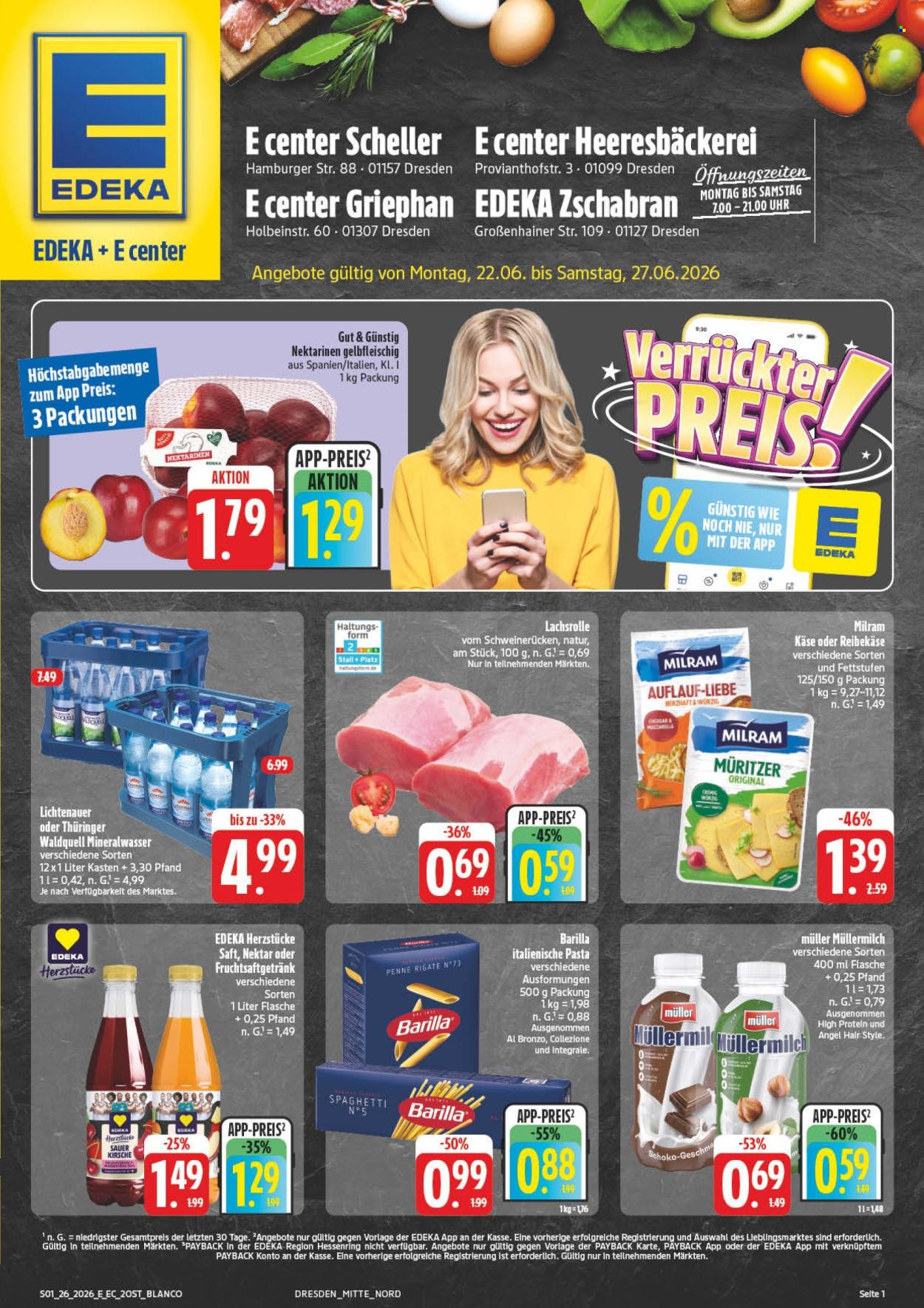 E center Prospekte  - 22.06.2026 - 27.06.2026. Seite 1