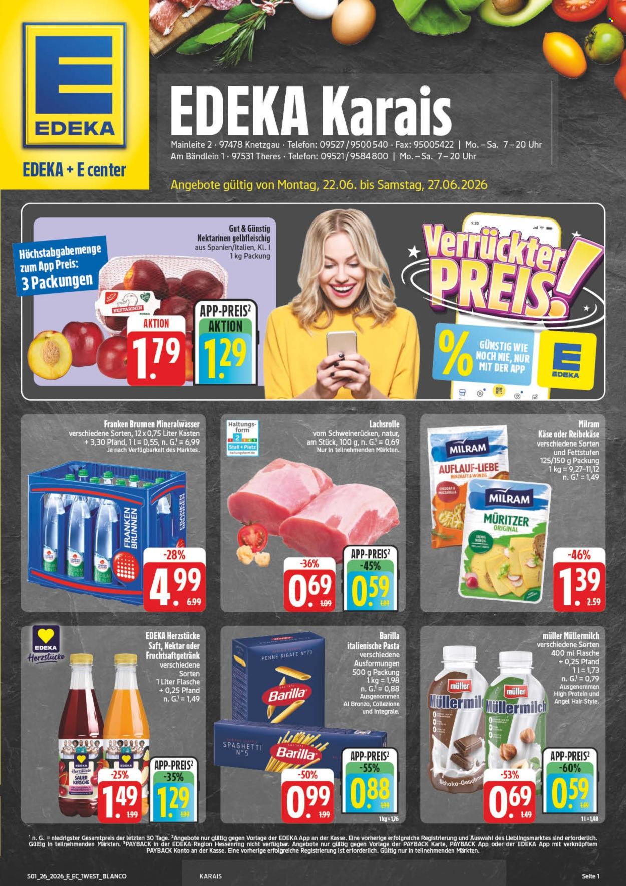 Edeka Prospekte  - 22.06.2026 - 27.06.2026. Seite 1