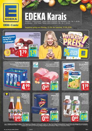 Prospekte Edeka - 22.06.2026 - 27.06.2026.