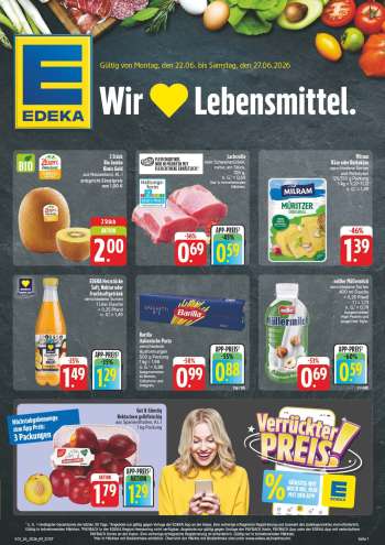 Prospekte Edeka - 22.06.2026 - 27.06.2026.