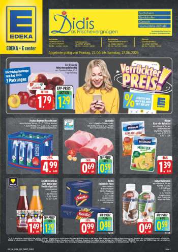 Prospekte Edeka - 22.06.2026 - 27.06.2026.