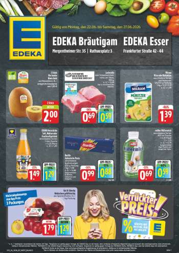 Prospekte Edeka - 22.06.2026 - 27.06.2026.