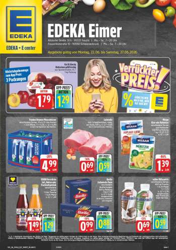 Prospekte Edeka - 22.06.2026 - 27.06.2026.