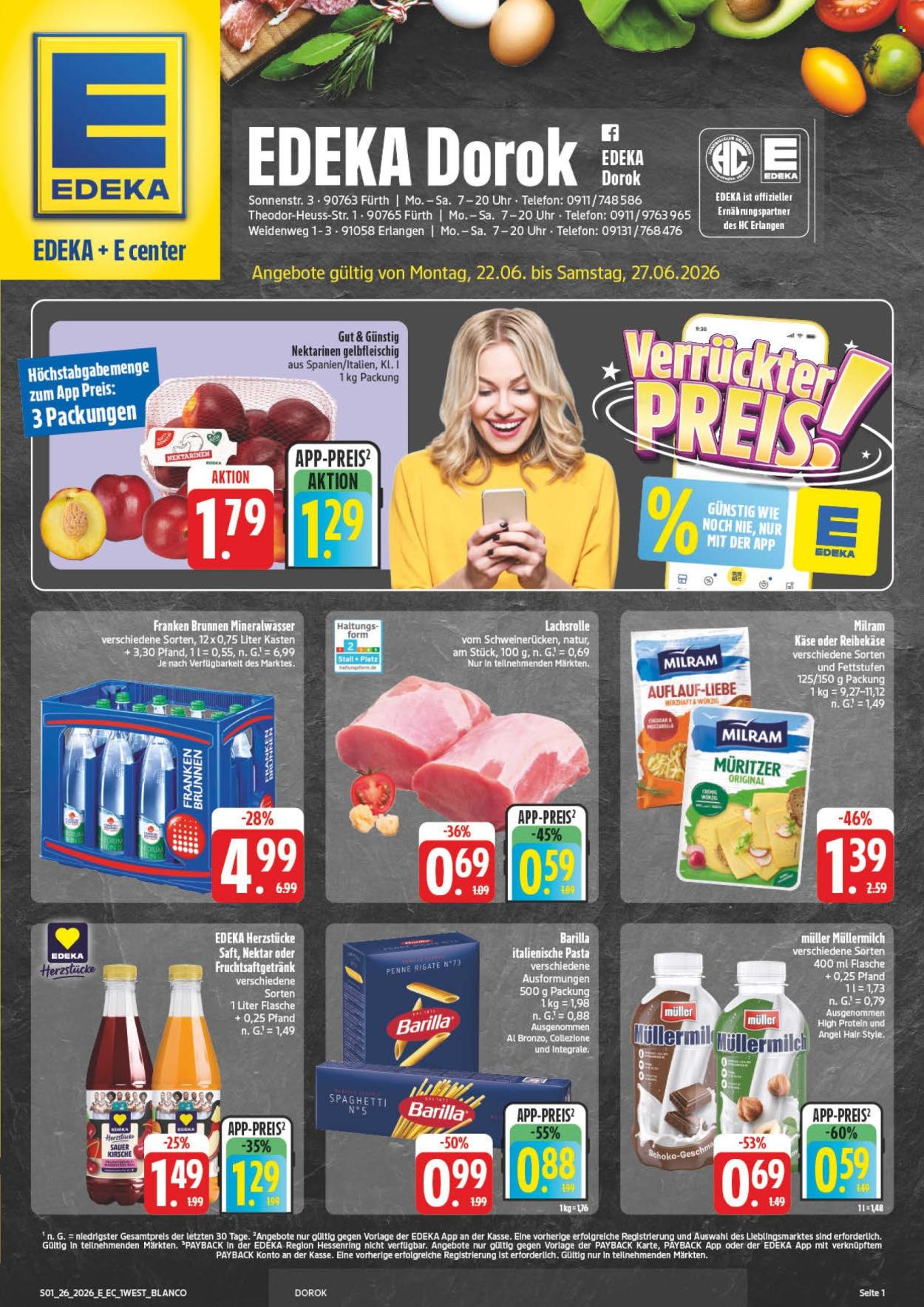 Edeka Prospekte  - 22.06.2026 - 27.06.2026. Seite 1