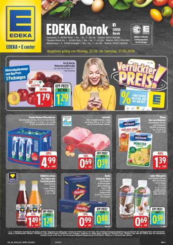 Prospekte Edeka - 22.06.2026 - 27.06.2026.
