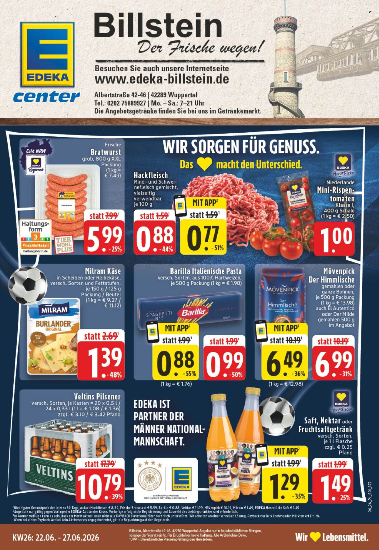 Edeka Prospekte  - 22.06.2026 - 27.06.2026. Seite 1