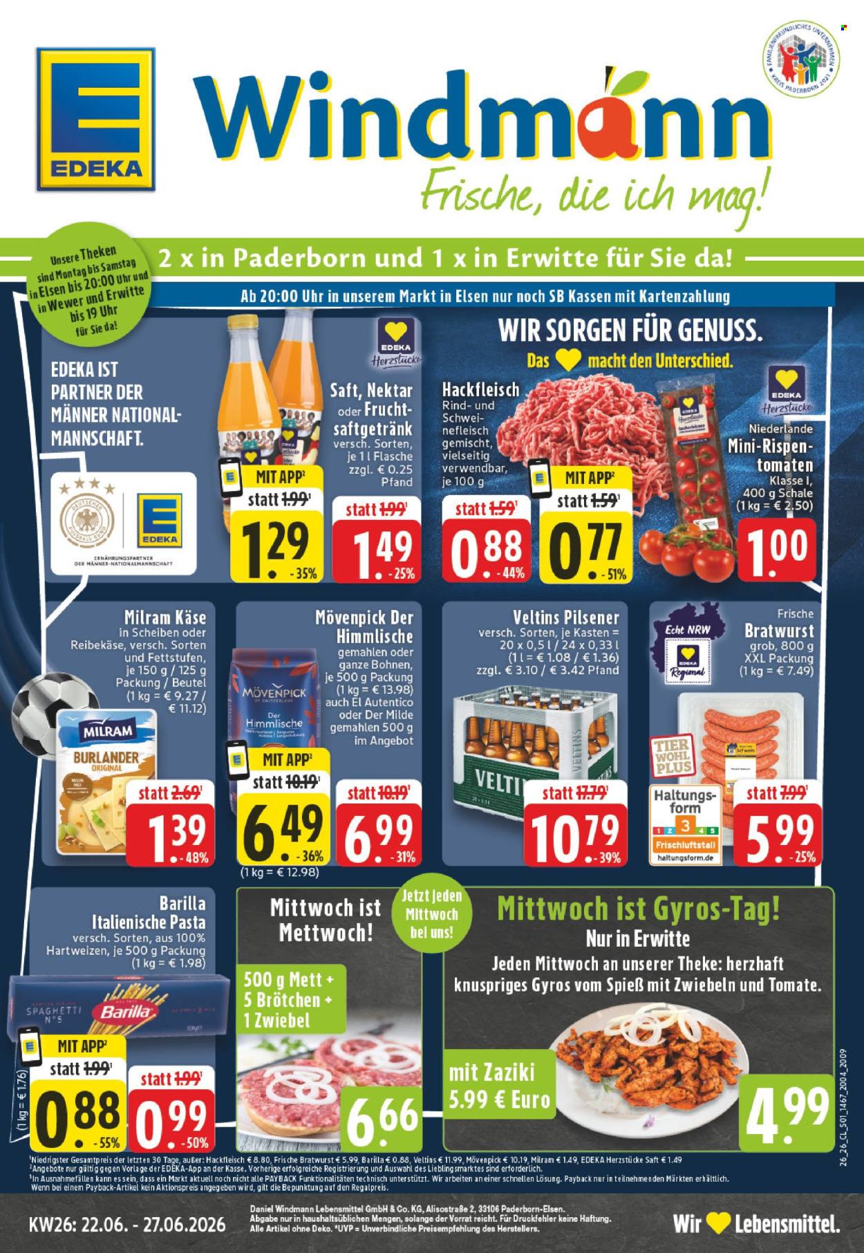 Edeka Prospekte  - 22.06.2026 - 27.06.2026. Seite 1