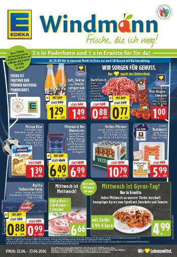 Prospekte Edeka - 22.06.2026 - 27.06.2026.