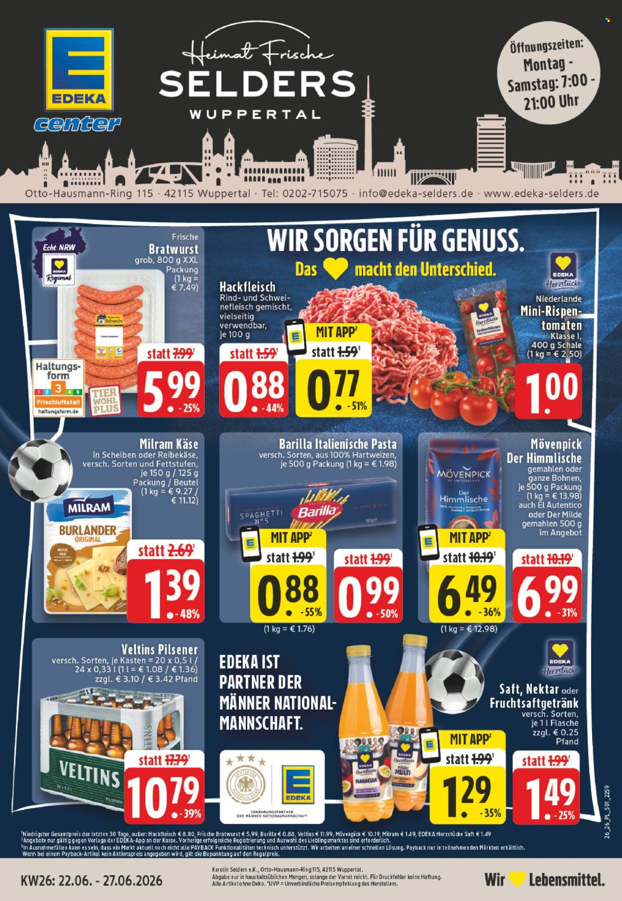 Edeka Prospekte  - 22.06.2026 - 27.06.2026. Seite 1
