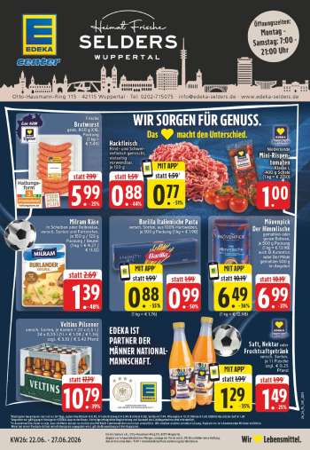 Prospekte Edeka - 22.06.2026 - 27.06.2026.