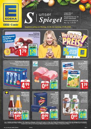 Prospekte Edeka - 22.06.2026 - 27.06.2026.