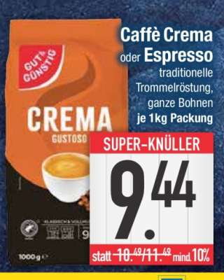Caffè Crema oder Espresso