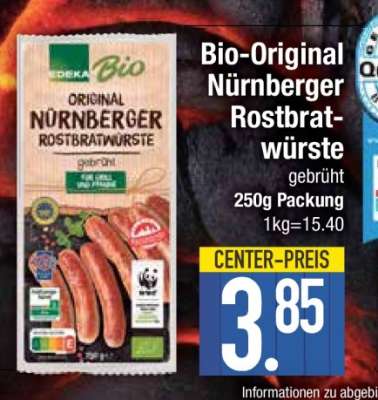 Bio-Original Nürnberger Rostbratwürste