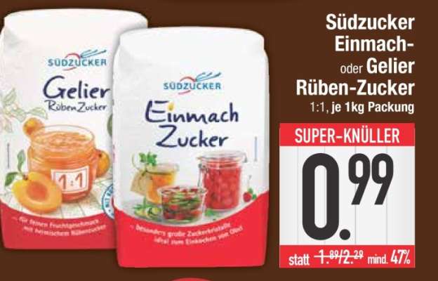 Südzucker Einmach- oder Gelier Rüben-Zucker