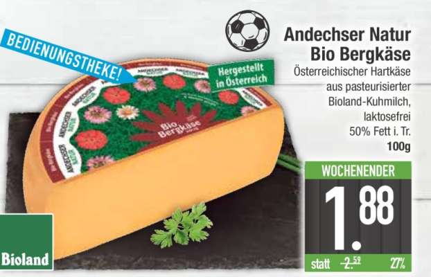 Andechser Natur Bio-Bergkäse