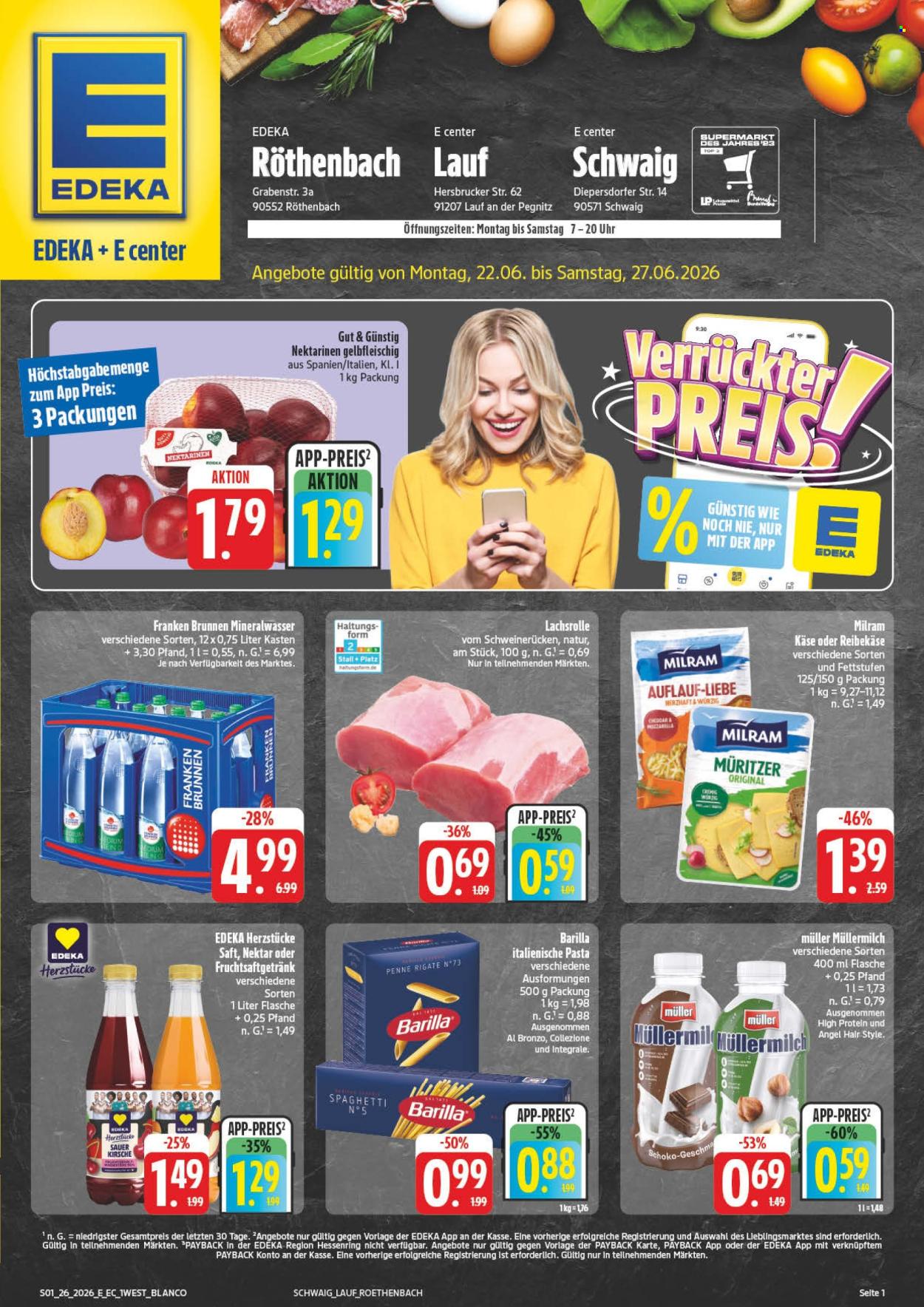 E center Prospekte  - 22.06.2026 - 27.06.2026. Seite 1