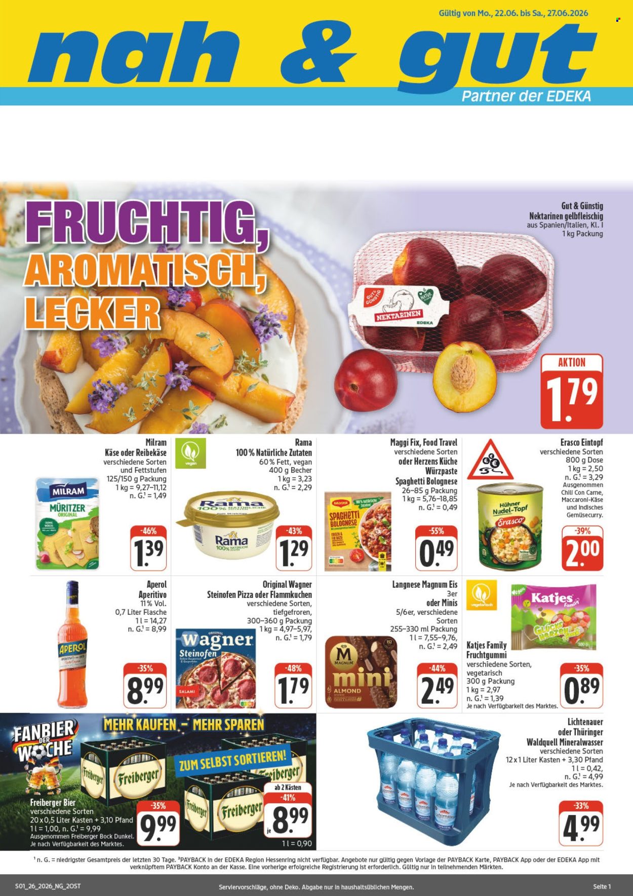Edeka Prospekte  - 22.06.2026 - 27.06.2026. Seite 1