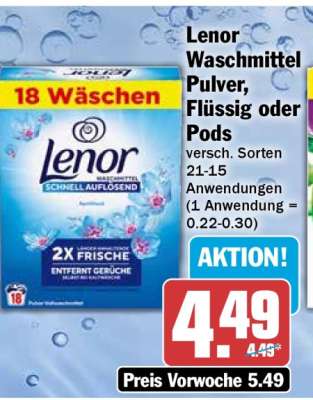 Lenor Waschmittel Pulver, Flüssig oder Pods